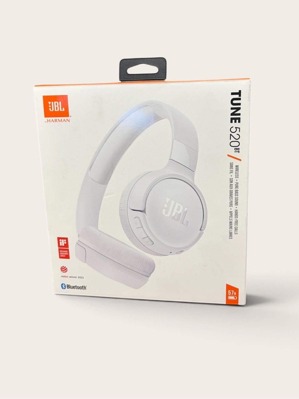 JBL White On-Ear Wireless Headphones - Tune Series